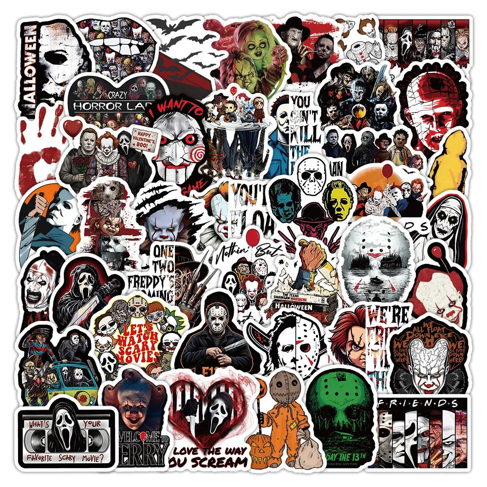 50PCS Halloween Horror Character Stickers