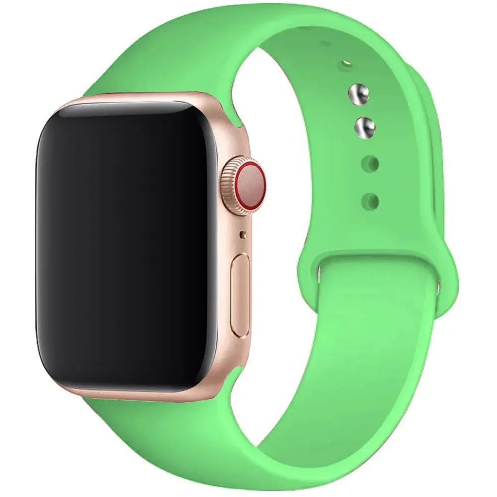 Sport Silicone For Apple Watch Ultra Band 49mm 40mm 44mm 42/38mm Soft rubber Bracelet iWatch series 9 8 7 6 SE 5 41mm 45mm Strap